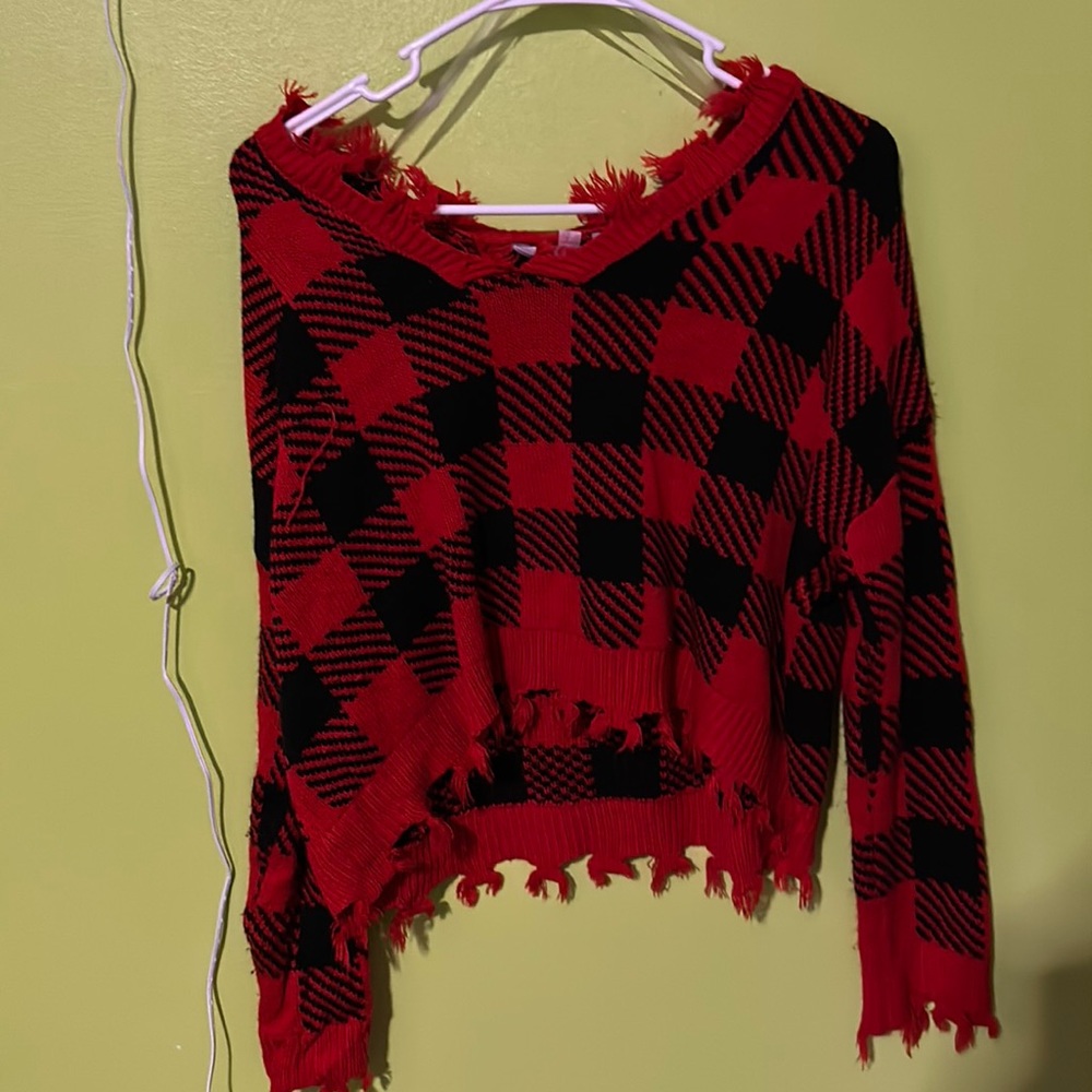 red checkered shirt
